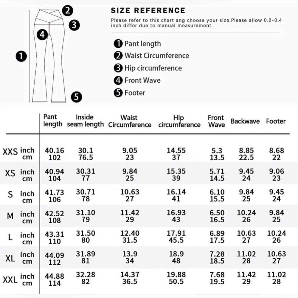 TOPYOGAS Women's Casual Bootleg Yoga Pants V Crossover High Waisted Flare MED - Picture 3 of 4